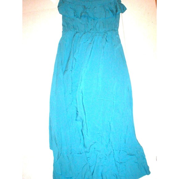 NWT Womens Lapis Small Blue Strapless High Low Maxi Dress Blue Pretty USA Viscos - Picture 5 of 5